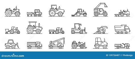 Agricultural Machines Isometric Flowchart Vector Illustration 118391952