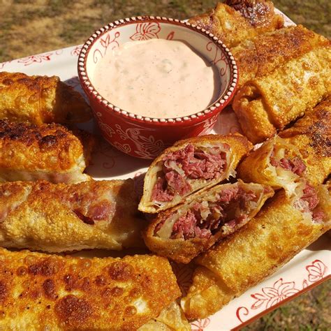 Home Cooking VS Fast Food On Twitter Homemade Reuben Eggrolls