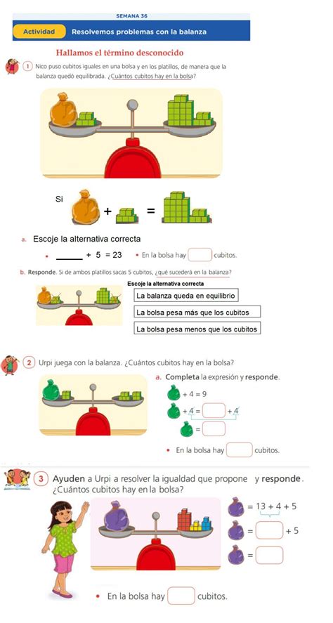 Resolvemos Problemas Con La Balanza Interactive Worksheet Online