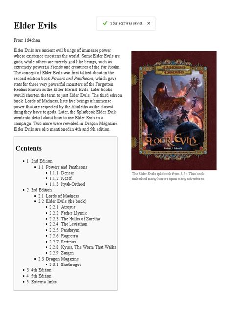 Elder Evils 1d4chan Pdf Forgotten Realms Dungeons And Dragons