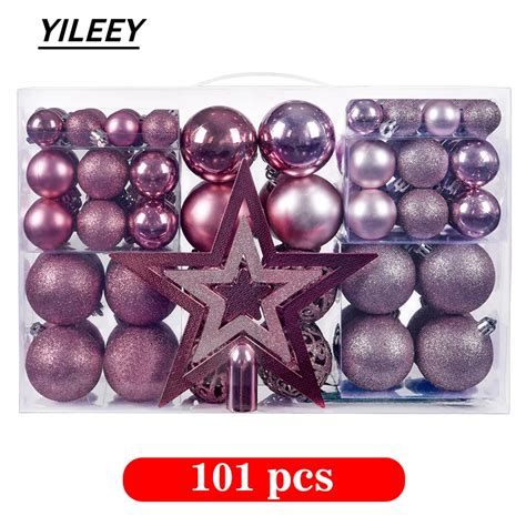 YILEEY Boules de Noel Decoration Sapin Noel 101 Pièces Boîte de Boules