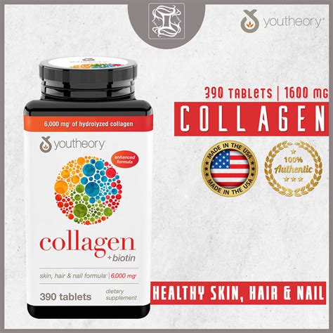 Youtheory Collagen Biotin Mg Tablets Lazada Ph