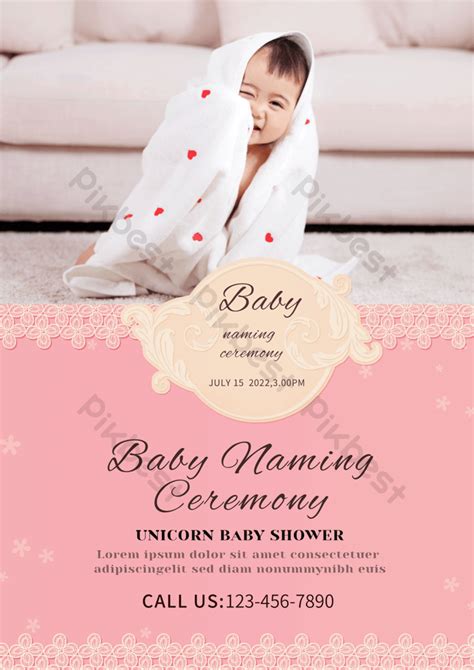 Happy Baby Naming Ceremony Invitation Template Psd Free Download