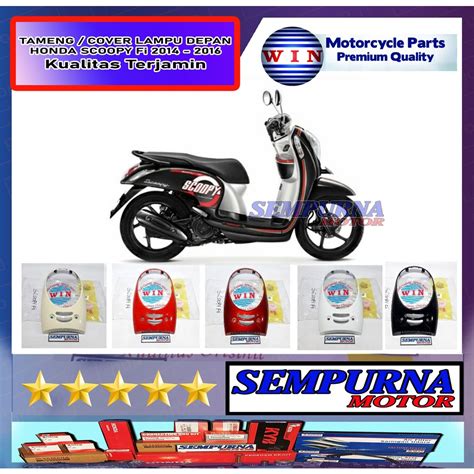 Jual Kualitas Orisinil Tameng Cover Lampu Depan Panel Dasi Scoopy Fi