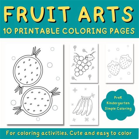 Fruit Coloring Sheets | Coloring Pages Activities | Fruit art, Color ...