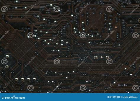 Closeup Macro Of A Computer Pcb Board Stock Photo Image Of Hardware