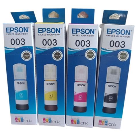 65ml Epson 003 Ink Black Cyan Magenta Yellow For L1110l3100l3101