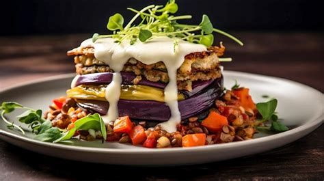 Premium AI Image | Moussaka a traditional Greek dish