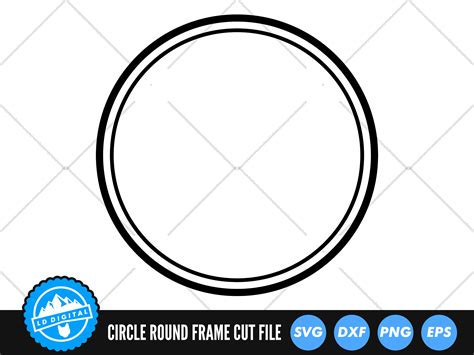 Papercraft Round Frame Svg Geometric Frame Svg Split Circle Frame Svg