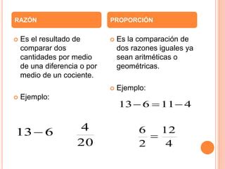 Razones Y Proporciones PPT