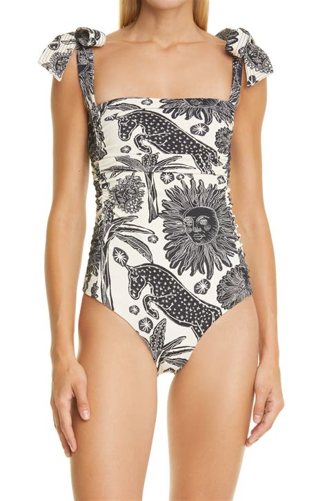 Buy Johanna Ortiz Anos Sabios Tie Shoulder One Piece Swimsuit Macondo