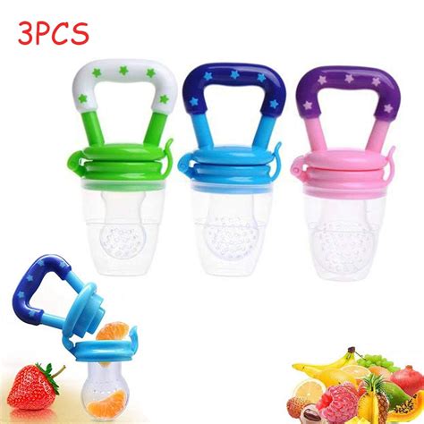 Dosaele 3 Pack Baby Fresh Fruit Food Feeder Pacifier Training