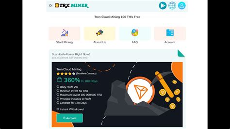 TrxMiner Zone Mineradora De Tron 360 Em 180 Dias 100 Th S Gratis