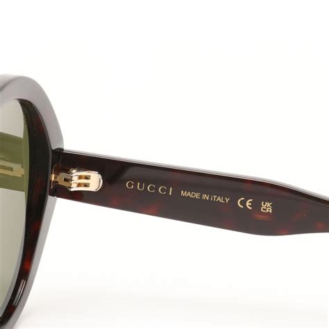 Gucci Gg1081s Round Sunglasses With Soft Case Ebth