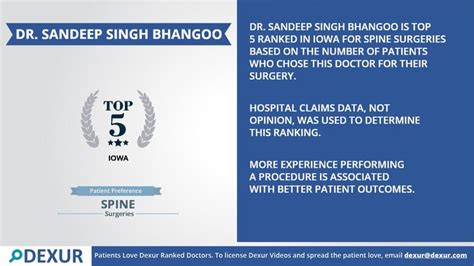 Dr Sandeep Singh Bhangoo Top Ranked Spine Surgeon In Iowa Video