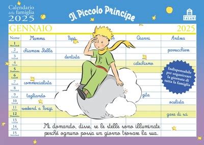 Il Piccolo Principe Calendario Della Famiglia Magazzini Salani