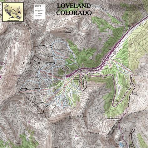 2020 Loveland Ski Area Trails On Topographic Map By Spirited Republic Avenza Maps