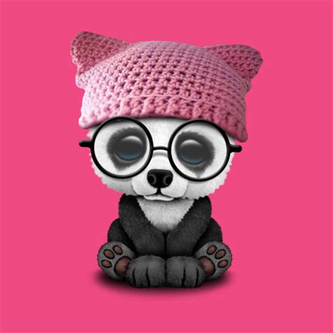 Cute Baby Panda Wearing Pussy Hat Pussy Hat T Shirt TeePublic