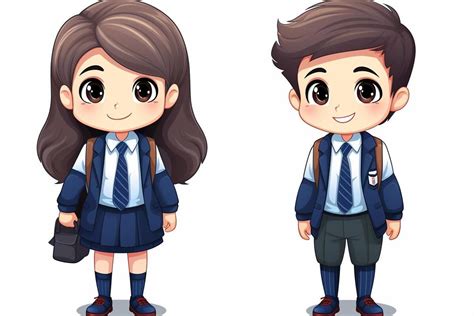 School Uniform Drawings Graphic by Ranya Art Studio · Creative Fabrica