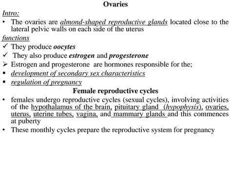 SOLUTION Oogenesis And Ovarian Cycle Uterus Menstrual Cycle Studypool