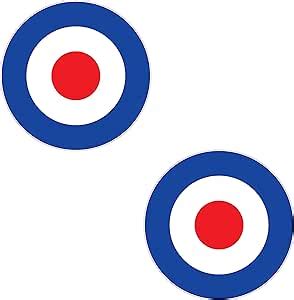 2X 4 RAF Mod The Who Lambretta Vespa Scooter Bike Roundel Vinyl