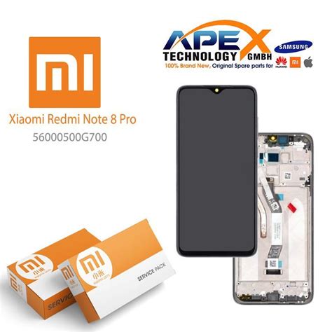 Xiaomi Redmi Note 8 Pro M1906G7I M1906G7G Display Module LCD Screen