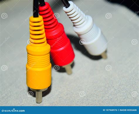 Cables Wires With Jack Electronics Stock Photograph Stock Photo Image