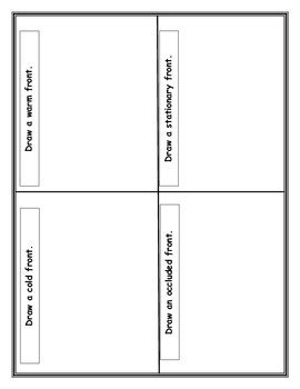 Weather Fronts Worksheet by Annette Hoover | TPT