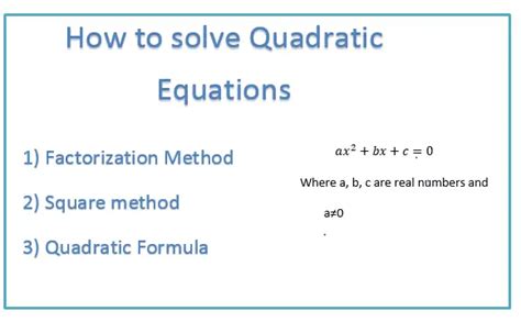 How To Solve Quadratic Equations By Factoring