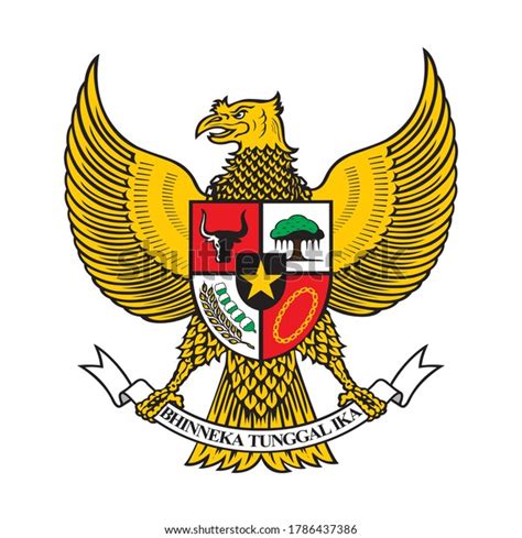 vektor stok garuda pancasila symbol indonesia country indonesia