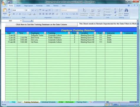 Employee Training Tracker Excel Spreadsheet in Free Employee Training ...