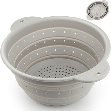 Amazon Collapsible Colander And Funnel Stainless Steel Meets Red