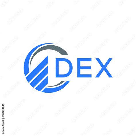 Dex Flat Accounting Logo Design On White Background Dex Creative