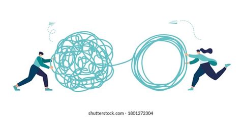 Vector Illustration Tangle Tangled Unraveled Abstract Stock Vector