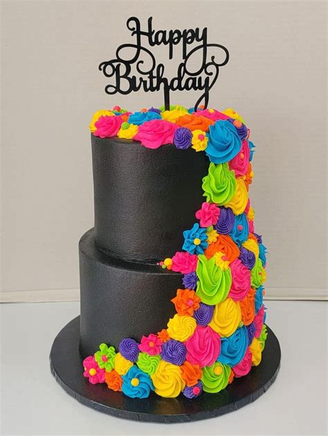 Colorful Flower Birthday Cake