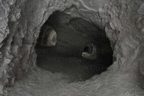 Abandoned Mine Shafts In The California Desert Stock Photo