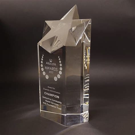 Column Star Glass Award Cg1009 Fen Regis Trophies