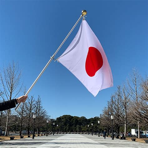 【楽天市場】東京製旗 日本国旗 Dxセット （テトロン素材：70×105cm・高級軽量アルミ合金ポール付） 13460 1セット：産経ネットショップ