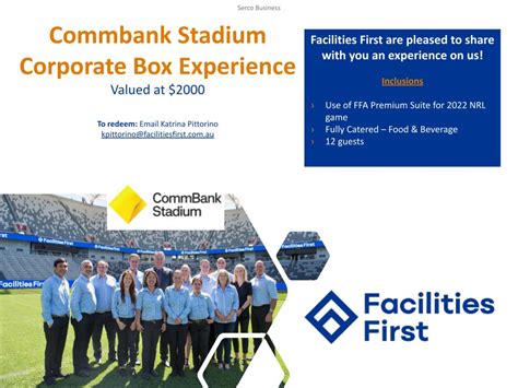 Commbank Stadium Corporate Box Experience Airauctioneer