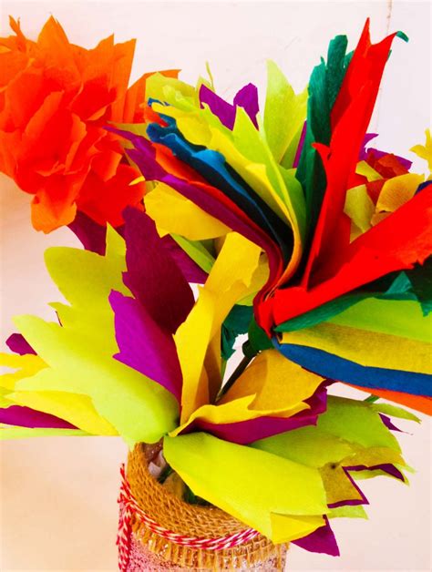 Easy Tissue Paper Flowers Craft For Kids With Video Tutorial