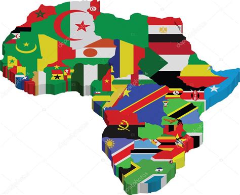 Africa Continent And Flags Stock Vector Ajlber 12315409