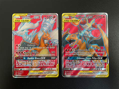 Pokemon Tcg Reshiram Charizard Gx Full Art Ultra Rare Sun