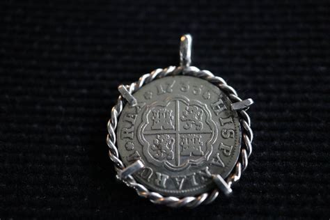 Authentic Genuine Silver Pendant Pirate Coin With Etsy