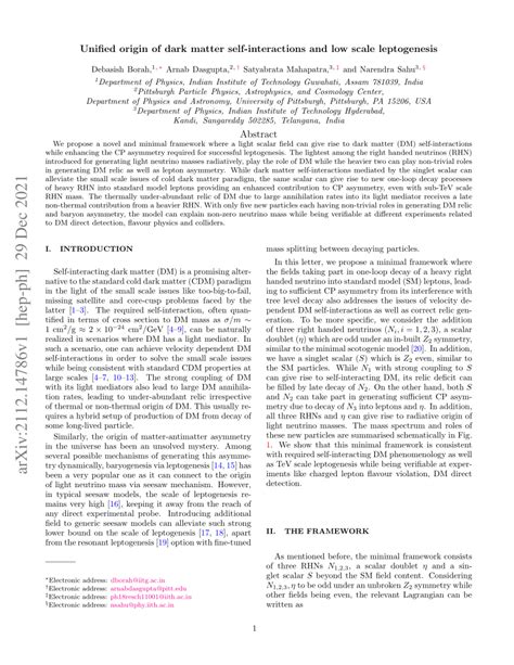 Pdf Unified Origin Of Dark Matter Self Interactions And Low Scale