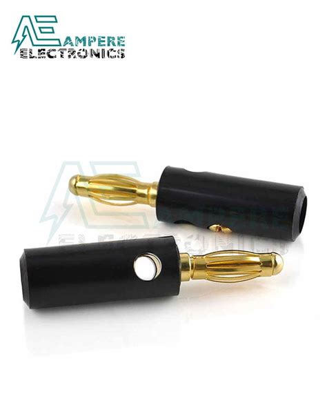 Male Banana Plug 4 Mm Black Color Ampere Electronics