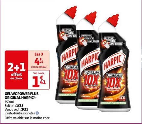 Promo Gel Wc Power Plus Original Harpic Chez Auchan Supermarch