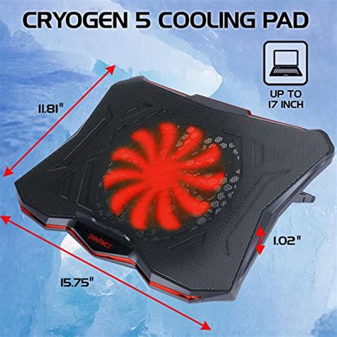 Enhance Cryogen 5 Gaming Laptop Cooling Pad Stand Laptop Cooler With