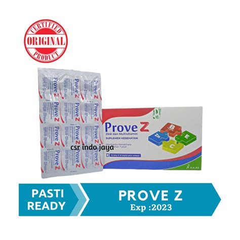 Jual PROVE Z Box Suplemen Zinc Dan Multivitamin Suplemen Zink