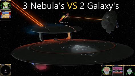 3 Nebula Class Vs 2 Galaxy Class Science Variant Weapon Variant Star Trek Bridge Commander