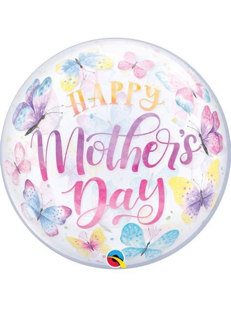 Inflated Butterflies Happy Mothers Day Helium Bubble Balloon [q24900